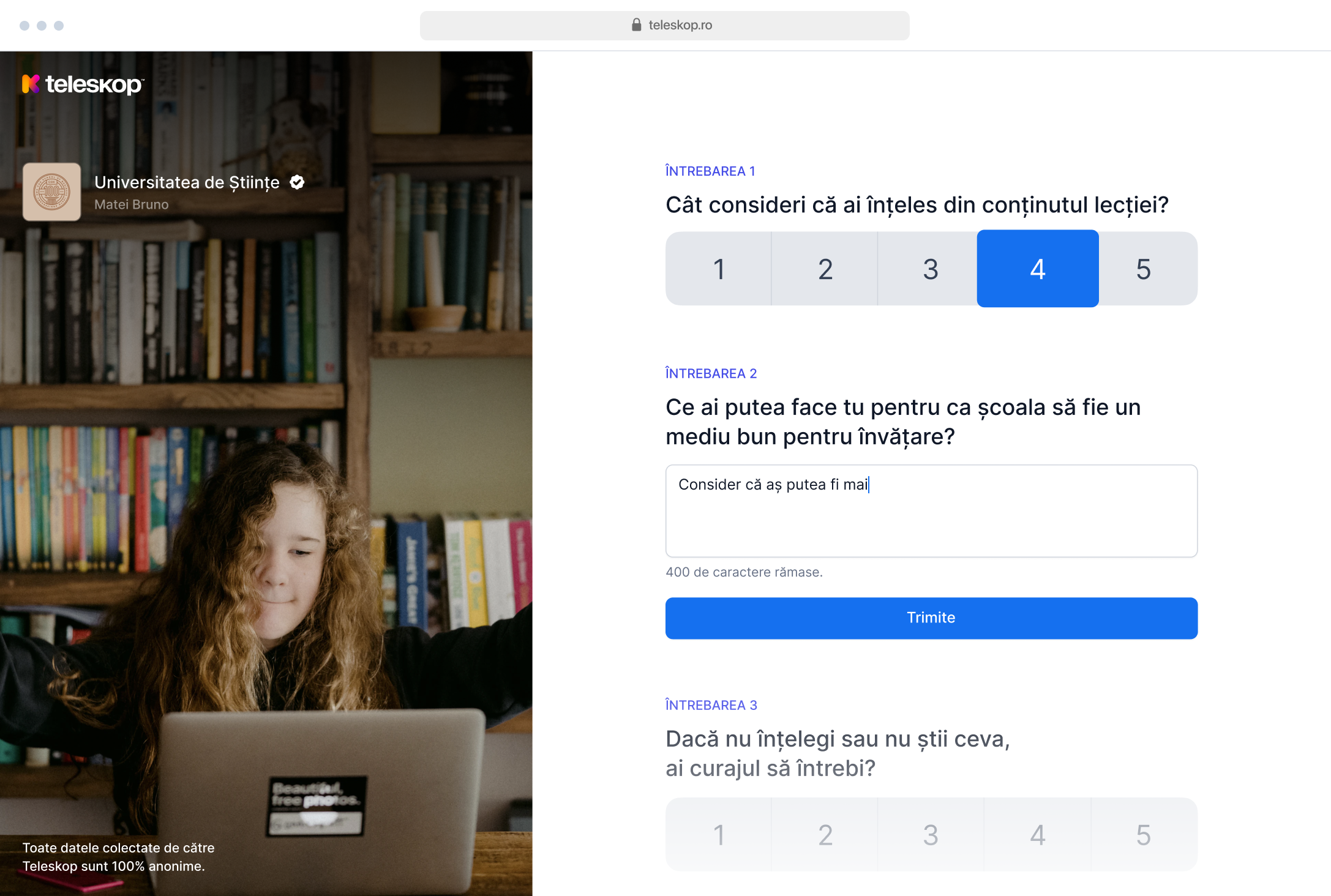 Create specialized feedback forms